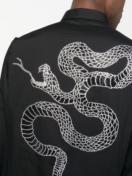 snake detail long-sleeve shirt 