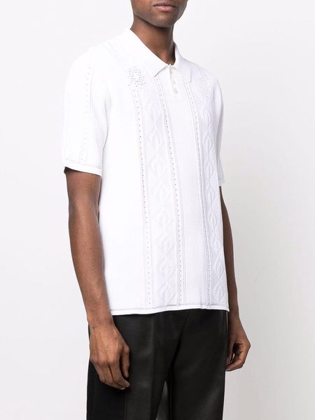 Crescent Moon-pattern polo shirt