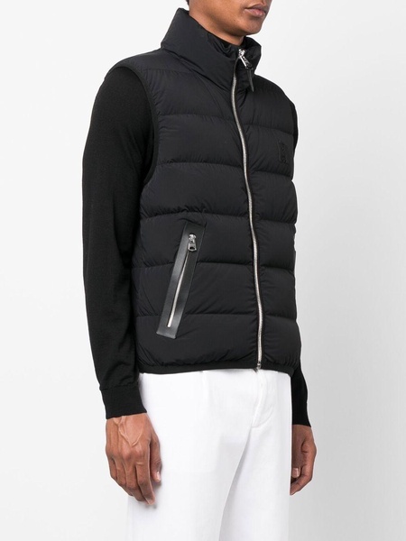 zip-up padded gilet 