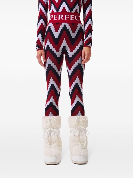 chevron jacquard leggings