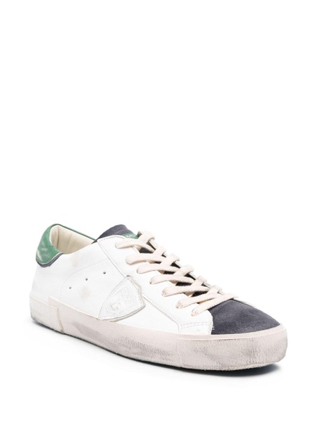 Prsx logo-patch leather sneakers