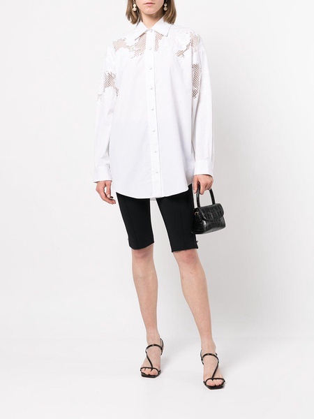 lace-applique long-sleeve shirt