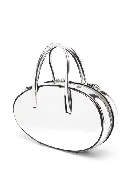 Egg mirrored-leather tote bag