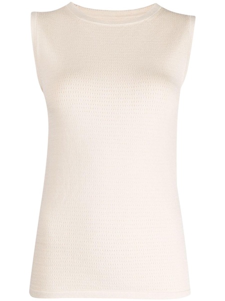 sleeveless round-neck top