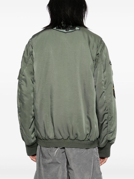 logo patched bomber jacket