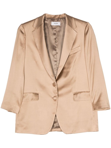 satin single-breasted blazer