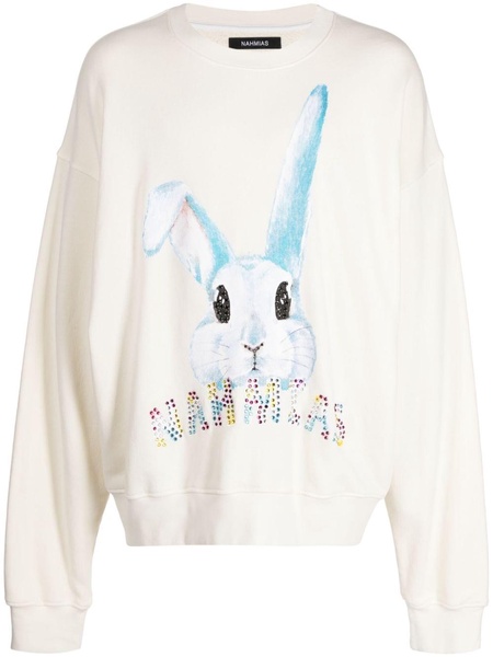 bunny-print cotton sweatshirt