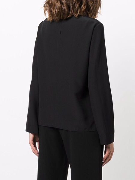 long-sleeve silk top