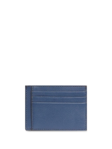 6cc logo-stamp leather card holder 