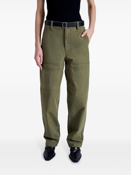 mid-rise cotton cargo pants