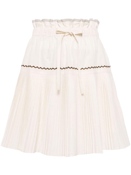 Erika pleated cotton miniskirt