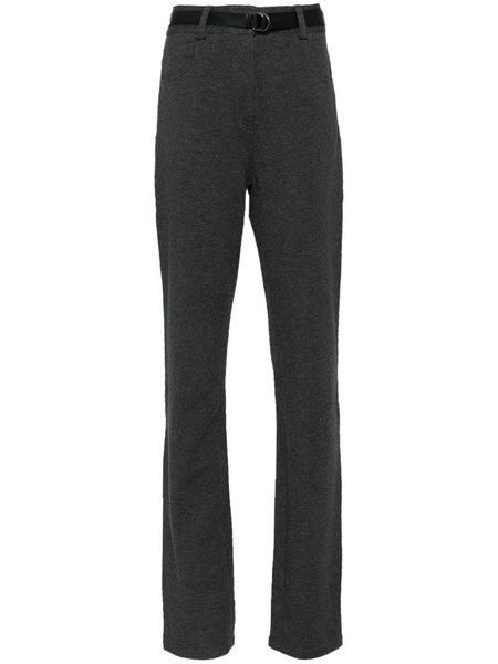 high-waisted boot-cut trousers