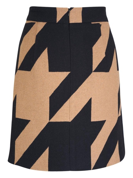 houndstooth-pattern skirt 