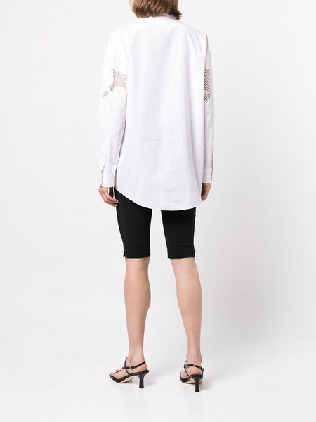 lace-applique long-sleeve shirt