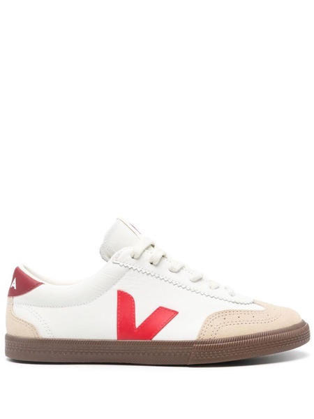 Volley panelled leather sneakers