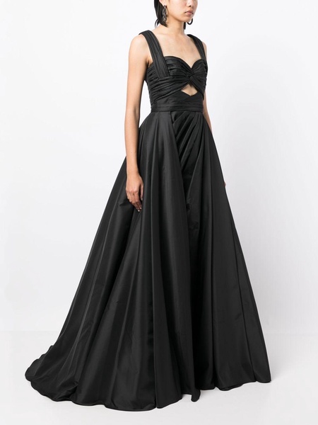 cut-out taffeta gown