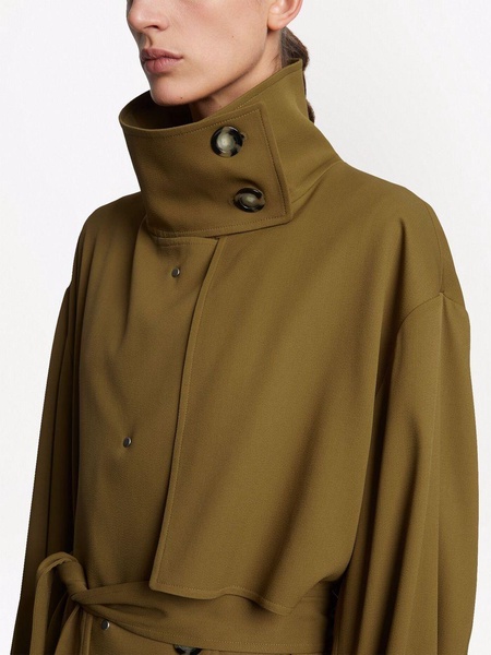 technical twill trench coat