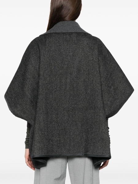 batwing sleeves knitted poncho