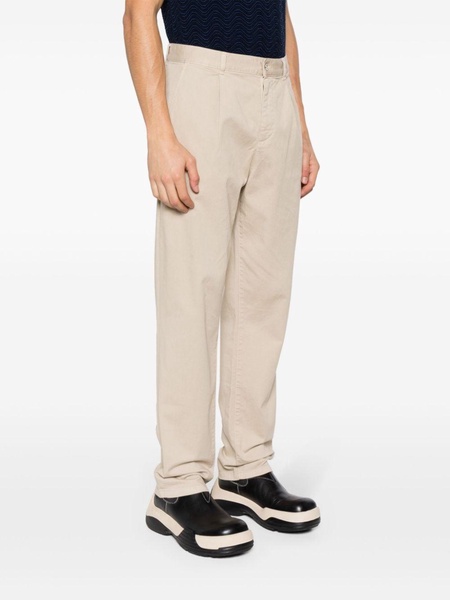 logo-embroidered mid-rise chinos