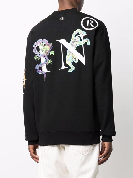 graphic-print cotton sweatshirt