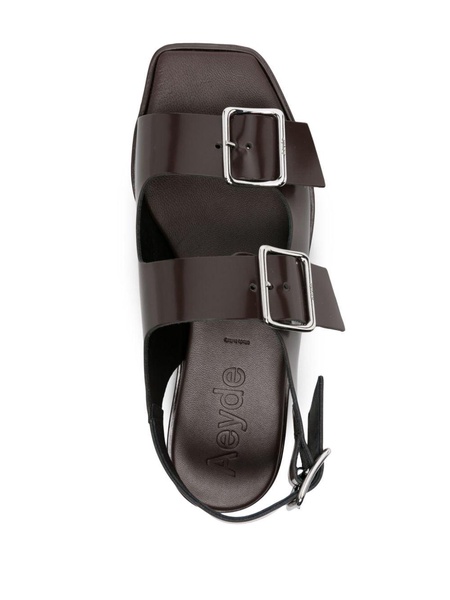 buckle-straps leather sandals