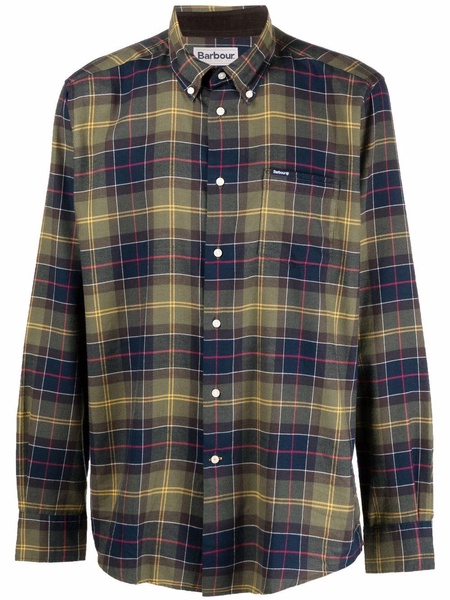 tartan check-print long-sleeved shirt