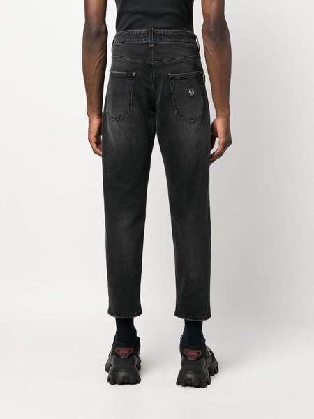 logo-patch straight-leg jeans