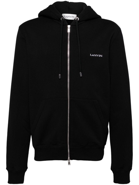 archives print zipped hoodie