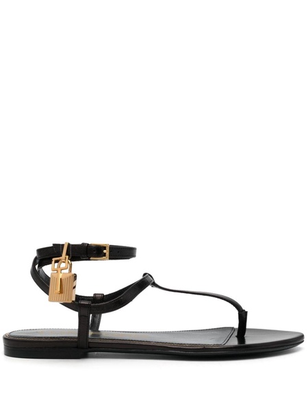 Padlock flat sandals