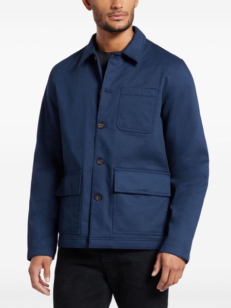 single-breasted cotton shirt jacket