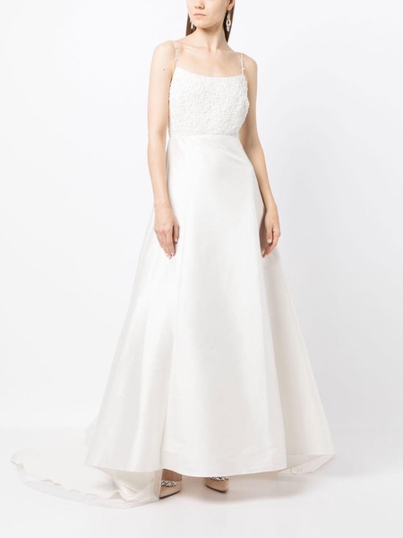 Belinda lace-panel gown