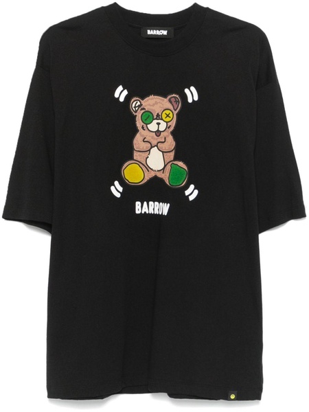 bear-print T-shirt