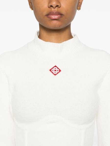 logo-embroidered top