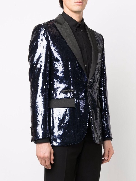 embellished single-breasted blazer