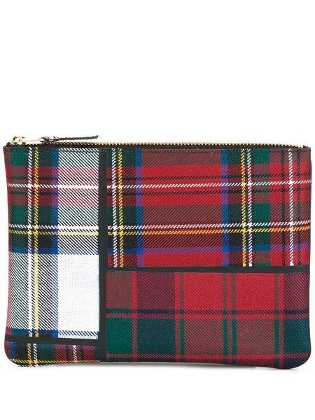 tartan patchwork clutch