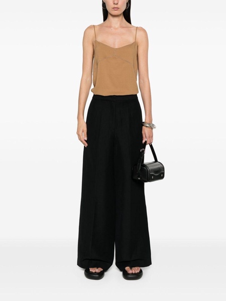 twill palazzo pants