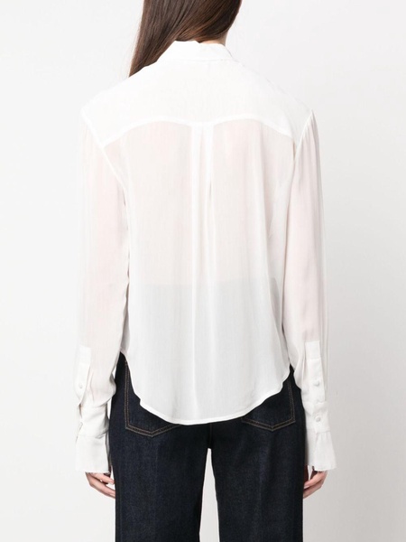 raw-edge long-sleeve shirt