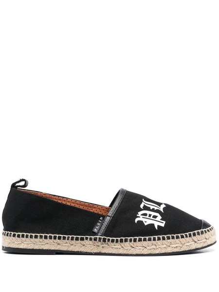 logo-print canvas espadrilles