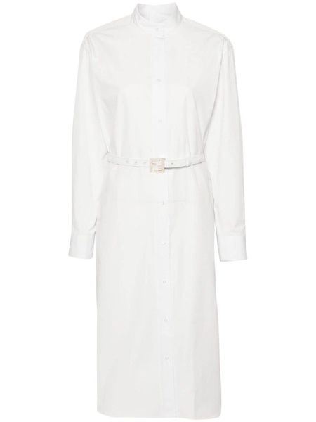 belted shirt dress