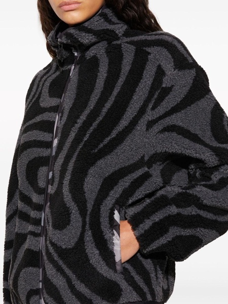 Marmo-print fleece jacket