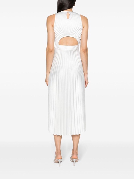 pleated-effect satin dress