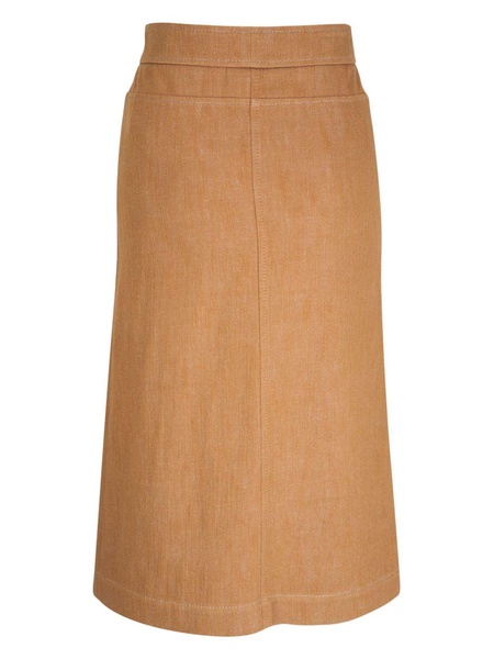 high-waist midi skirt 