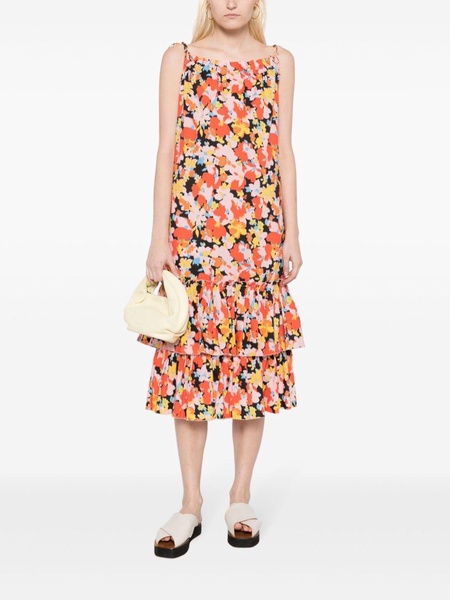 floral-print cotton dress