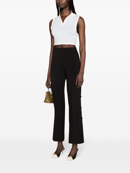 cut-out straight-leg trousers