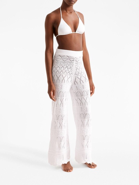 Simone crochet wide-leg trousers