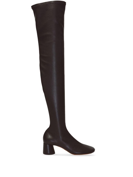 ruched over-the-knee boots