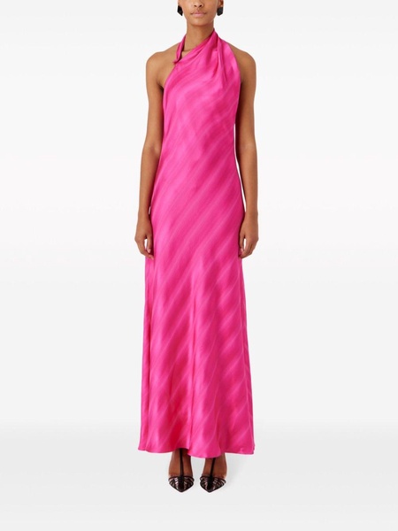 one-shoulder satin dress