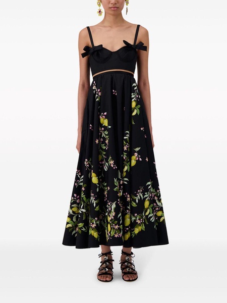 Saint-Tropez floral-print flared midi dress