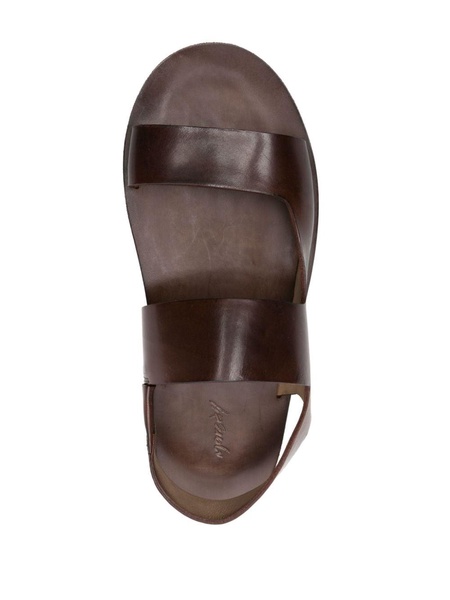 double-strap leather sandals