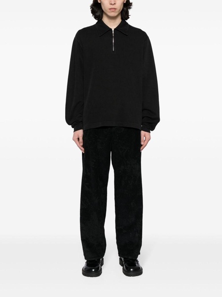 half-zip cotton sweatshirt